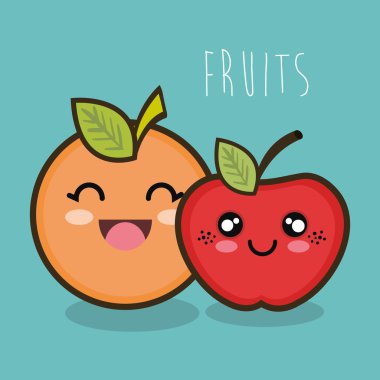 çizgi film portakal elma yüz ifadesi grafiği