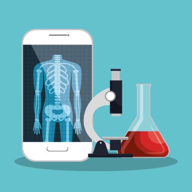 akıllı telefon app mikroskop ve tüp laboratuvar tasarım