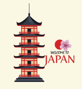 hoş geldiniz Japonya Fuji Dağı'nın tasarım