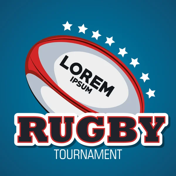 Rugby-Tor-Star mit blauem Background — Stockvektor