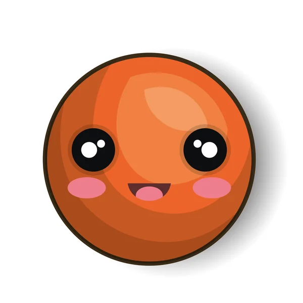 Emoji 오렌지 미소 디자인 그래픽 — 스톡 벡터