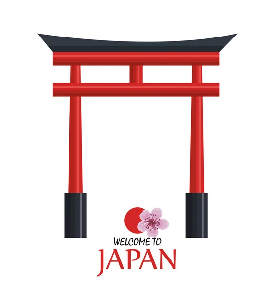 Welcome japan icon design — Stock Vector
