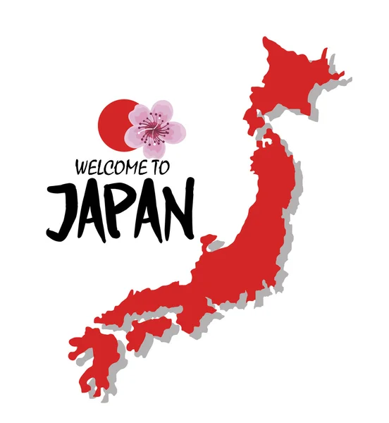 Welcome japan mount fuji design — Stock Vector