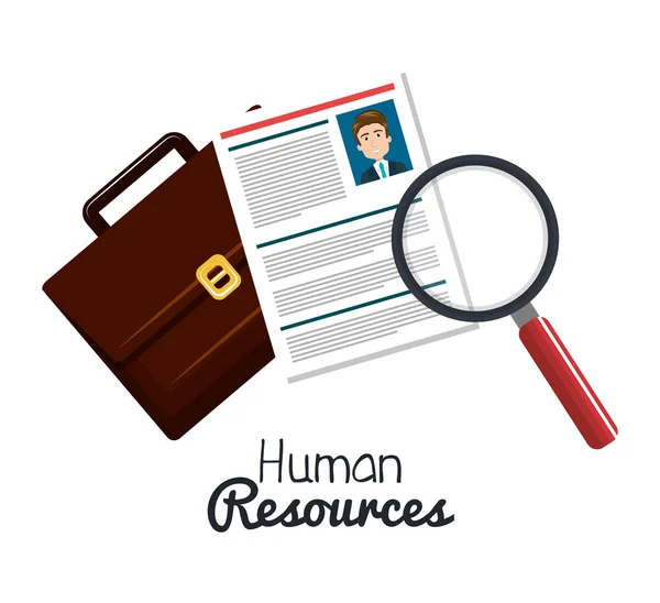 Ressources humaines recherche cv portfolio graphique — Image vectorielle