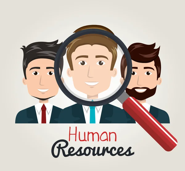 Männer Cartoon Human Resources Suche finden — Stockvektor