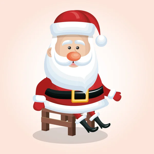Santa Claus silla de estar diseño gráfico — Archivo Imágenes Vectoriales