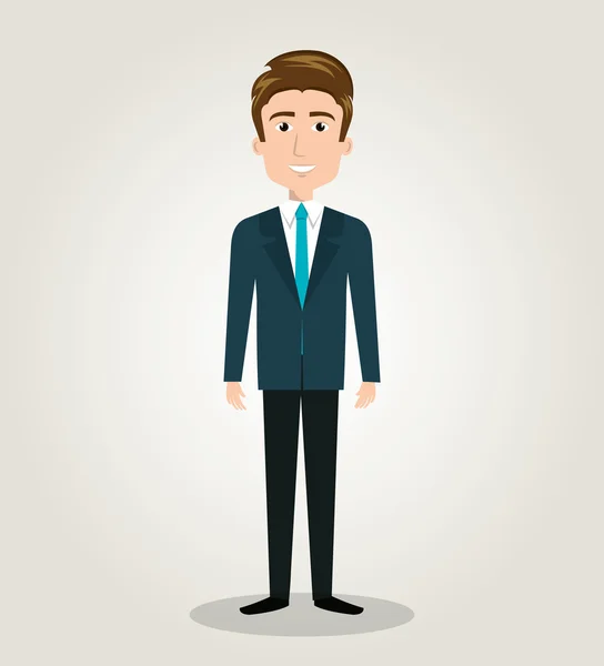 Cartoon male standing human resources design icon — Stock Vector