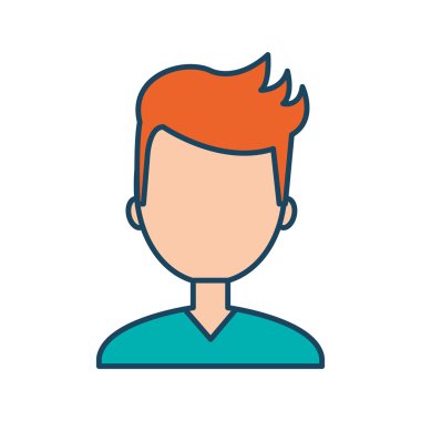 karakter erkek sosyal ağdan yalıtılmış düz