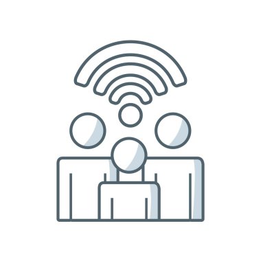 Kablosuz sinyal dalgalar simgesi