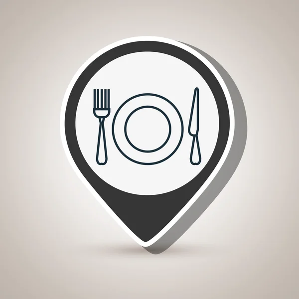 Utensils cook kitchen icon — Stock Vector