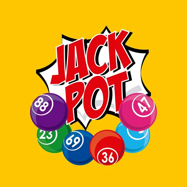 Jack Pot Casino Spiel Symbol — Stockvektor