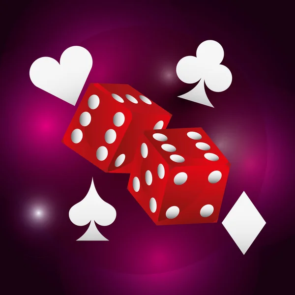 Dados casino juego icono — Archivo Imágenes Vectoriales