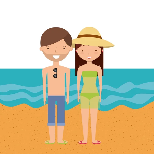 Zomervakantie genieten van pictogram — Stockvector