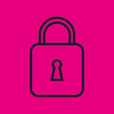 asma kilit güvenlik parola sosyal ağ simgesi pembe tasarım