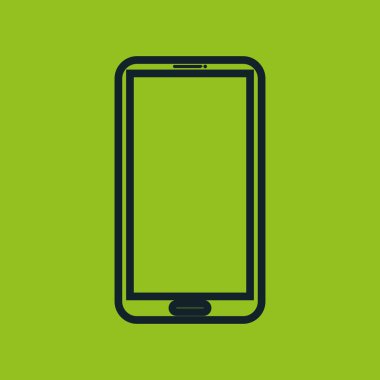 akıllı telefon simgesi yeşil neon sosyal ağ