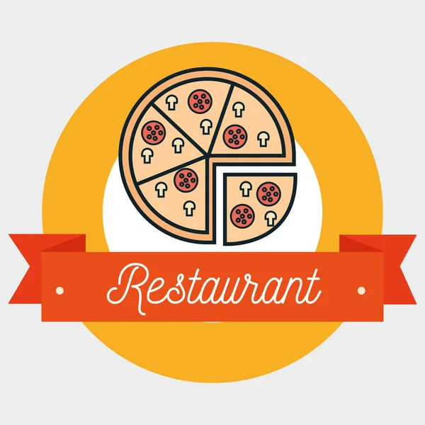 ピザのスライスのファーストフード — ストックベクタ