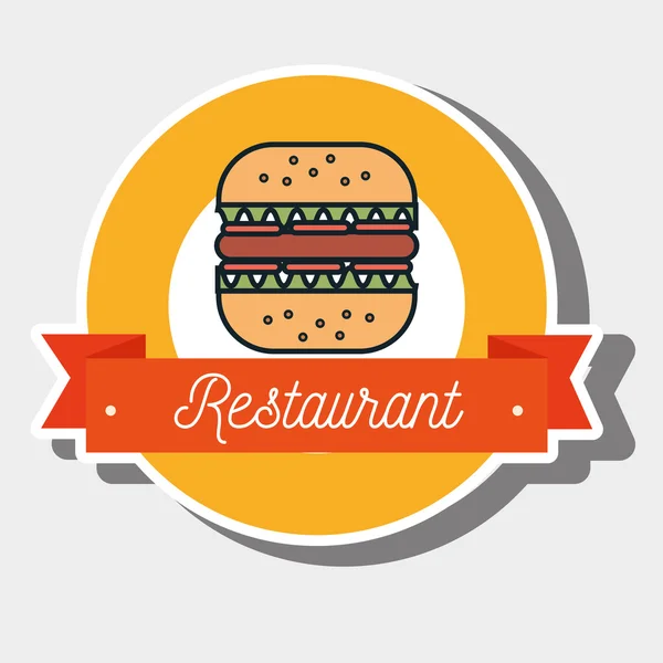 Hamburger pain fast food — Image vectorielle