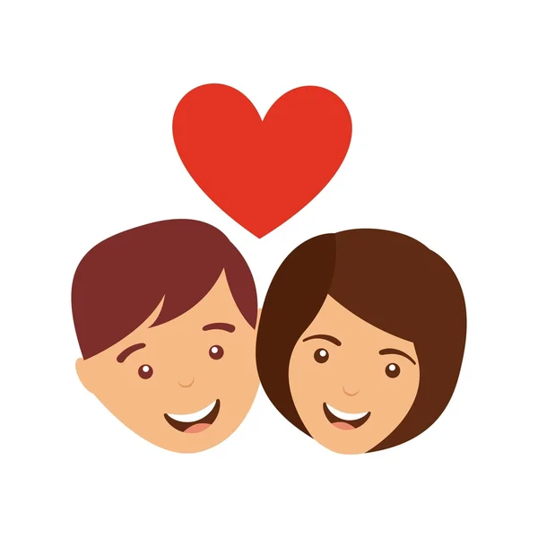 Pareja amor relación icono — Vector de stock