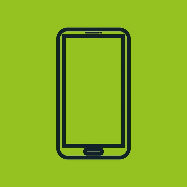 Иконка смартфона зеленая неоновая социальная сеть — стоковый вектор