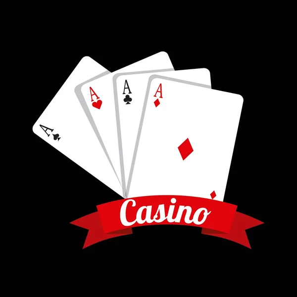 Poker kartları oyun casino — Stok Vektör