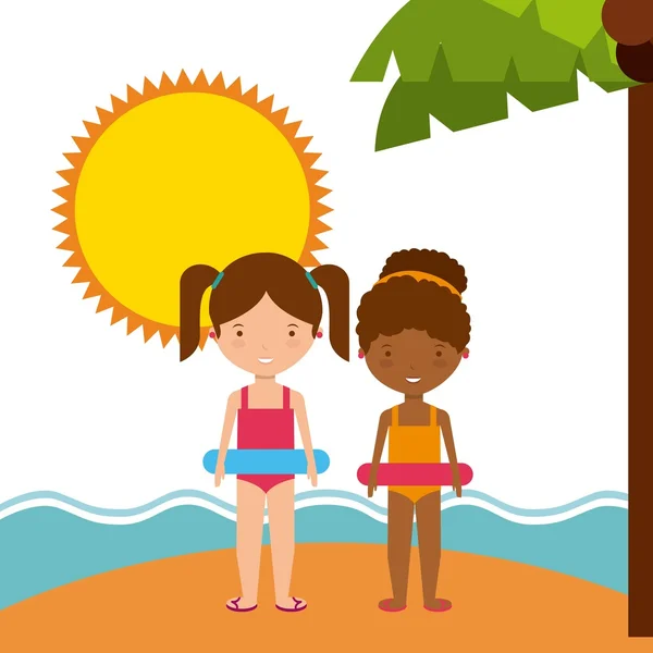 Vacaciones de verano disfrutar icono — Vector de stock