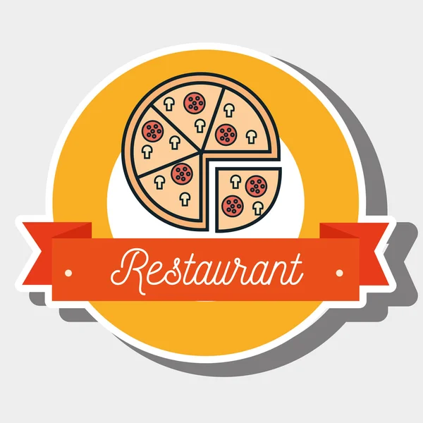 Pizza slice fast food — Wektor stockowy