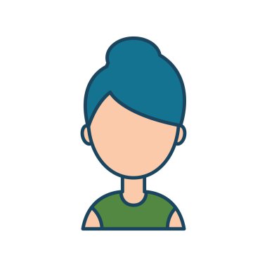 kadın karakter sosyal ağ düz izole