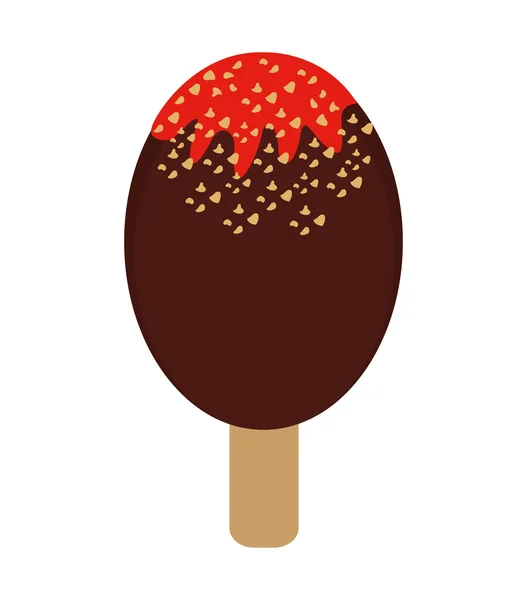Delicious popsicle sweet icon — Stock Vector