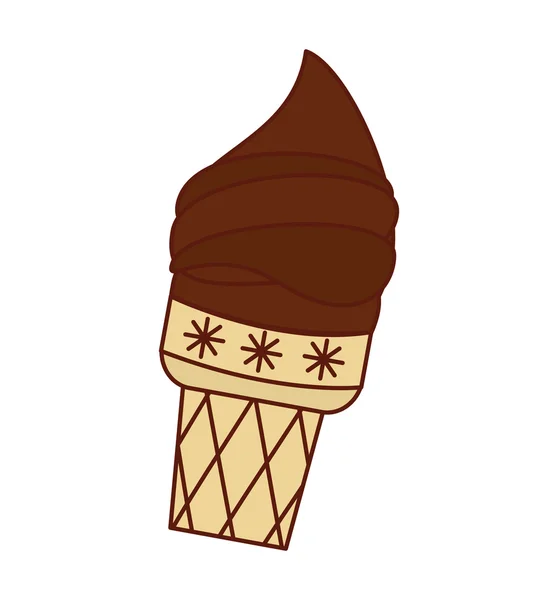 Вкусный рожок мороженого — стоковый вектор
