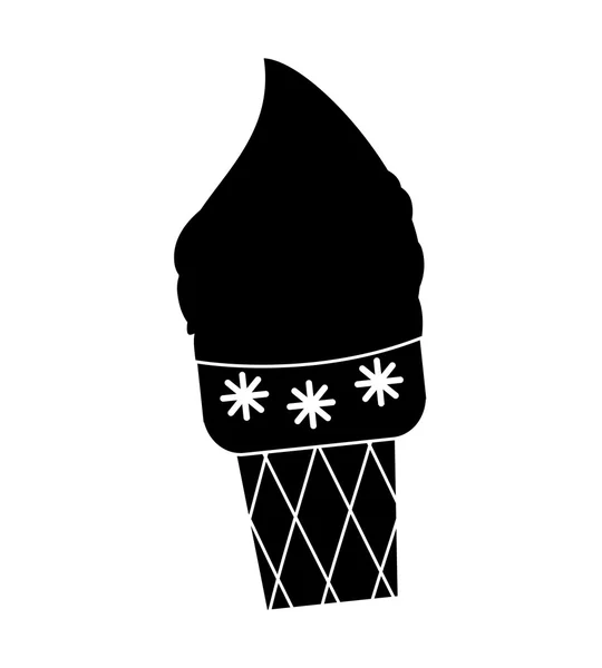 Delicioso cone de sorvete — Vetor de Stock