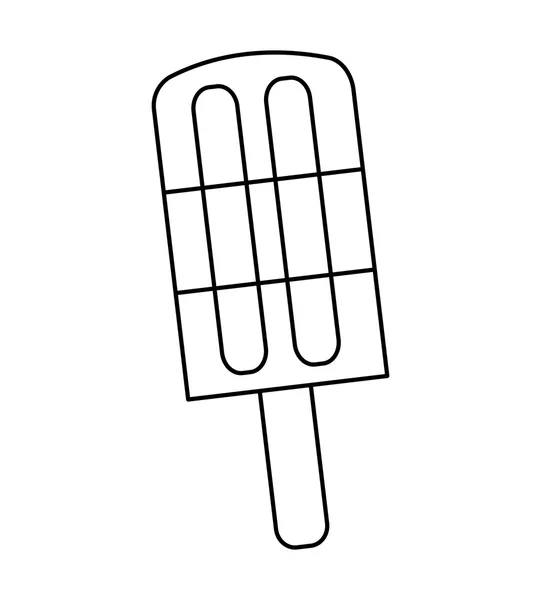 Heerlijke popsicle zoete pictogram — Stockvector