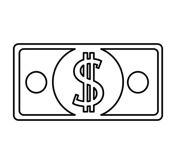 Scheine Dollar Geld Symbol — Stockvektor