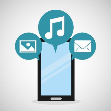 sosyal medya düz Icons set