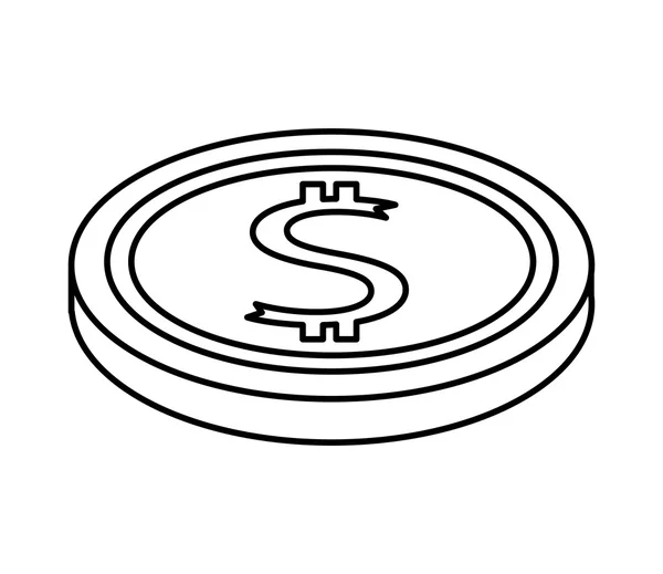 Geld munten Financiën pictogram — Stockvector