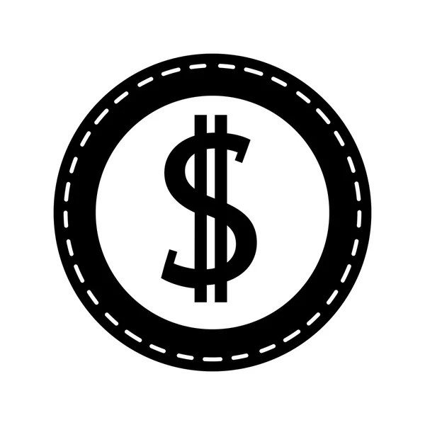 Moedas de dinheiro ícone financeiro —  Vetores de Stock