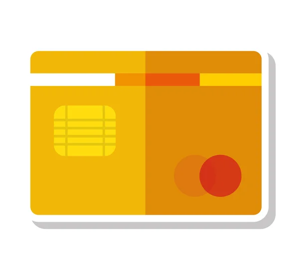 Tarjeta de crédito icono del banco — Vector de stock