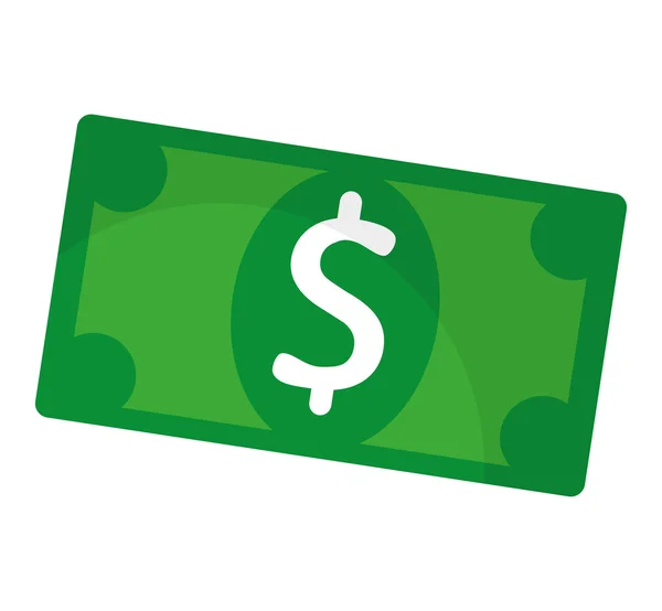 Billets dollars argent icône — Image vectorielle