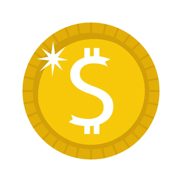Peníze mince financí ikona — Stockový vektor