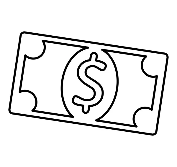 Scheine Dollar Geld Symbol — Stockvektor