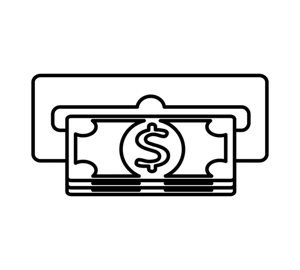 Geldspielautomaten-Ikone — Stockvektor