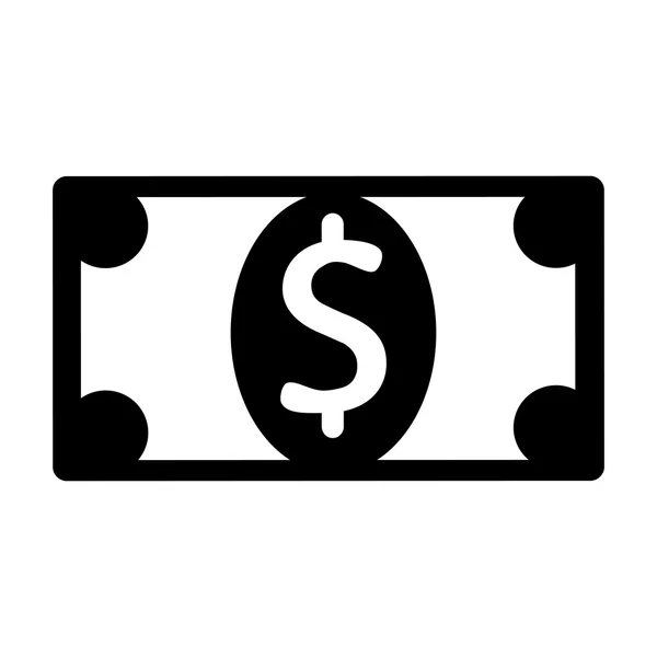 Räkningar dollar pengar ikonen — Stock vektor