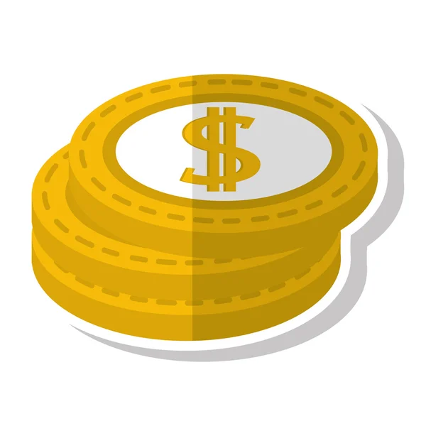 Geldmünzen finanzieren Ikone — Stockvektor