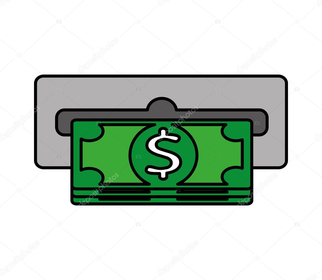 dispensing slot money icon