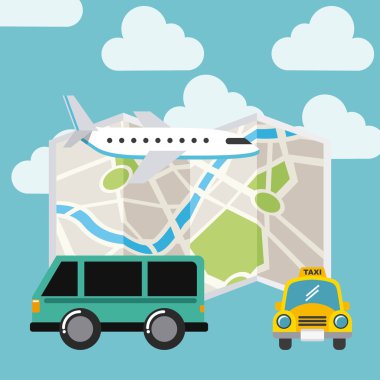 tatil küme toplama simgeler seyahat