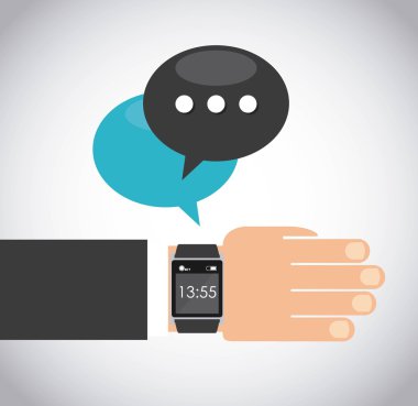 smartwatch giyilebilir teknoloji simgesi