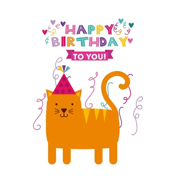 Іконка листівки святкування дня народження — стоковий вектор