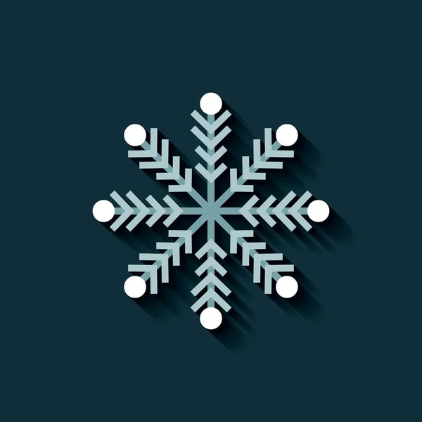 Feliz Navidad copo de nieve icono — Vector de stock