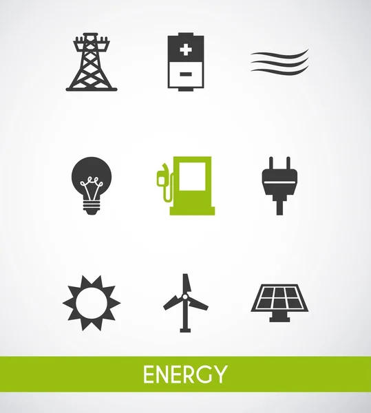 Energie industrie concept pictogram — Stockvector