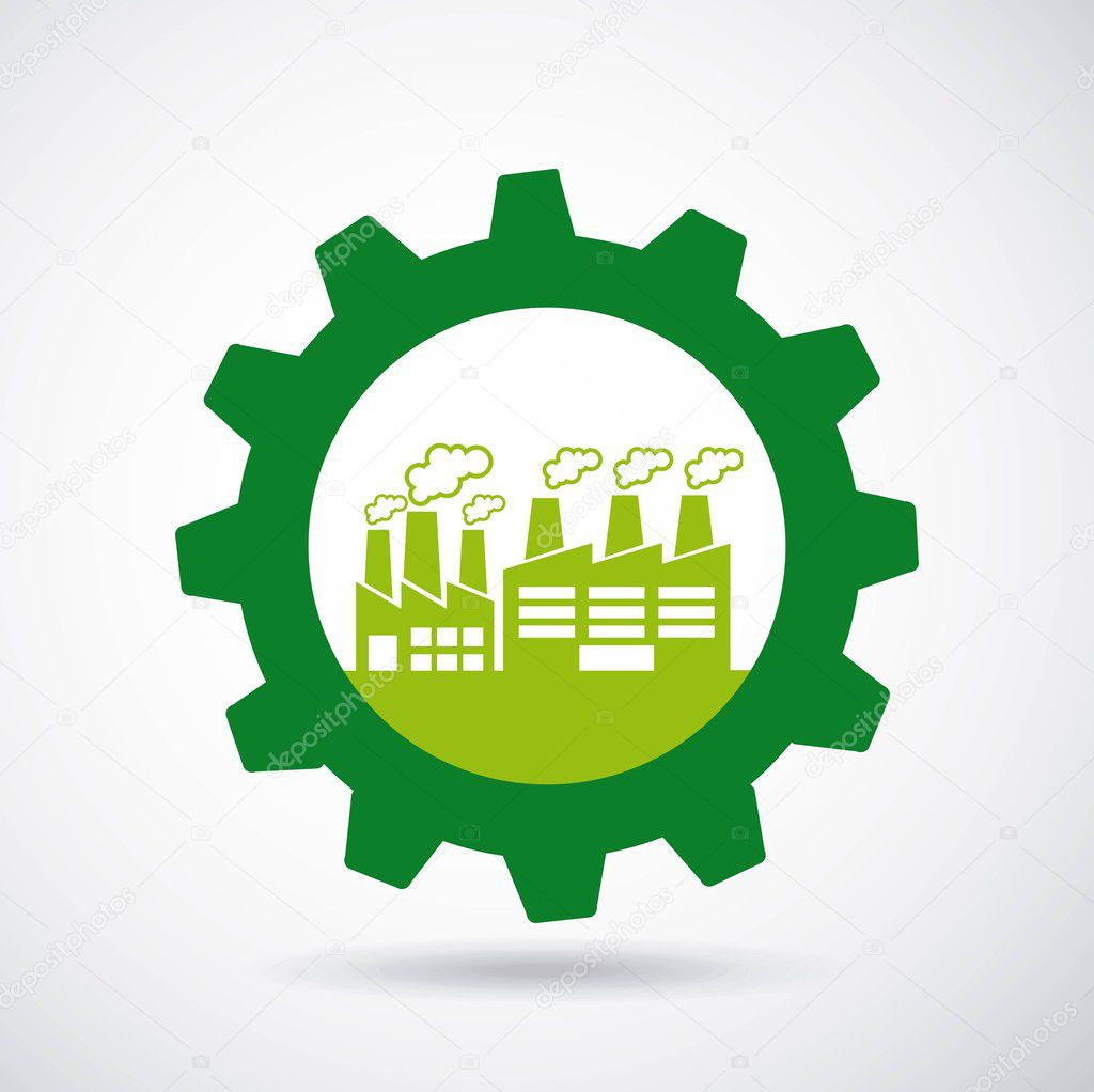 industrial plant concept icons