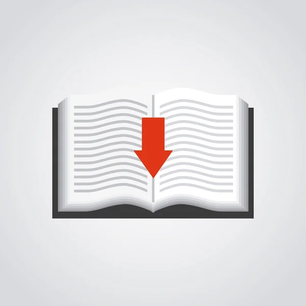 Ikon pendidikan buku elektronik - Stok Vektor